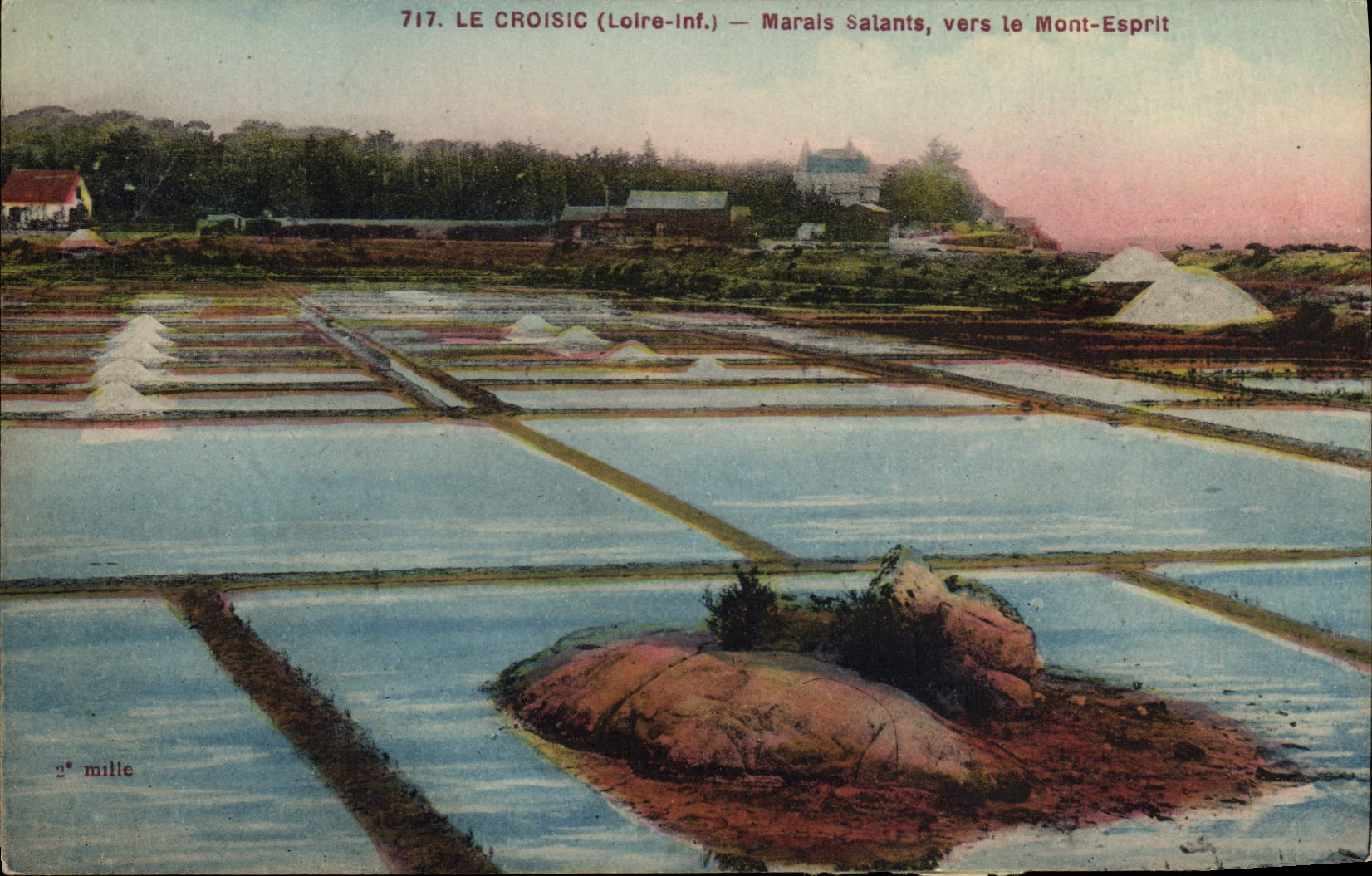CPA Marais salants vers le Mont Esprit Le Croisic