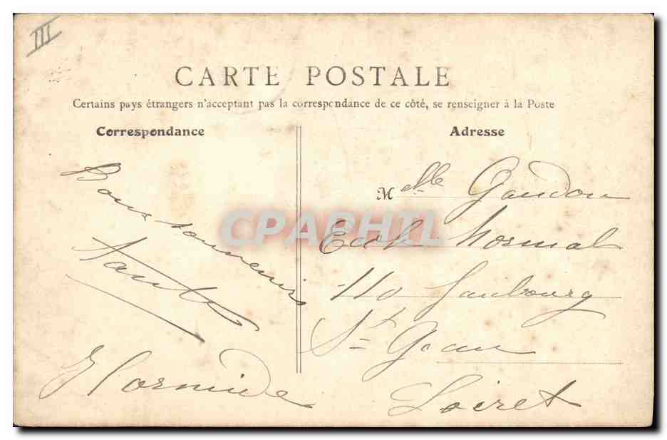 CPA Banque Beaugency La Caisse d'Epargne et la place de la Mairie  — Rückseite