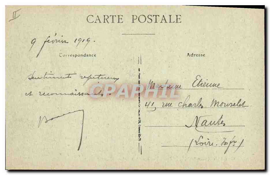 CPA Banque Chalons sur Marne Jardin du Jard et la Caisse d'Epargne  — Rückseite