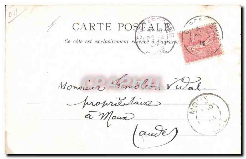 CPA Banque Carcassonne La Caisse d'Epargne — Rückseite