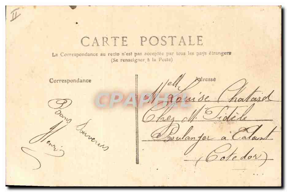CPA Banque Chaumont La Caisse d'Epargne — Rückseite