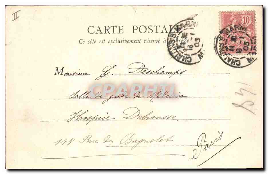 CPA Banque Chalons sur Marne La Caisse d'Epargne — Verso