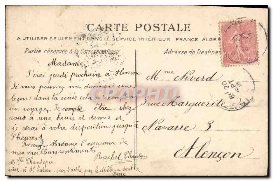 CPA Folklore Normandie La Vie Normande En route pour la ville  — Verso