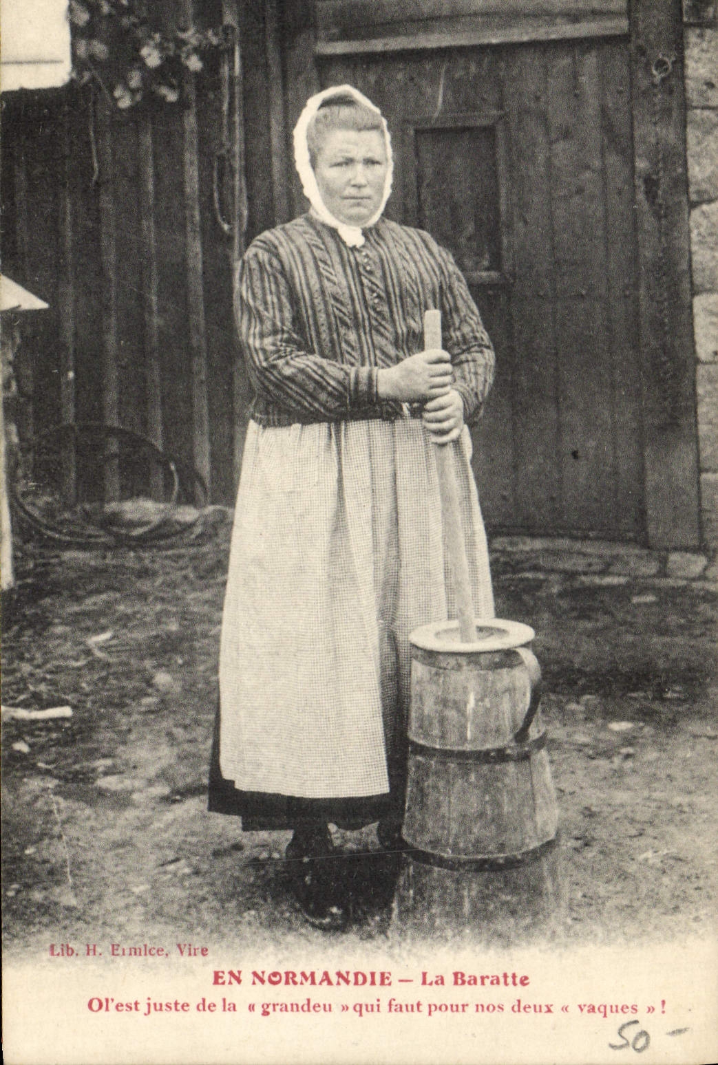 CPA Folklore Normandie La Baratte 
