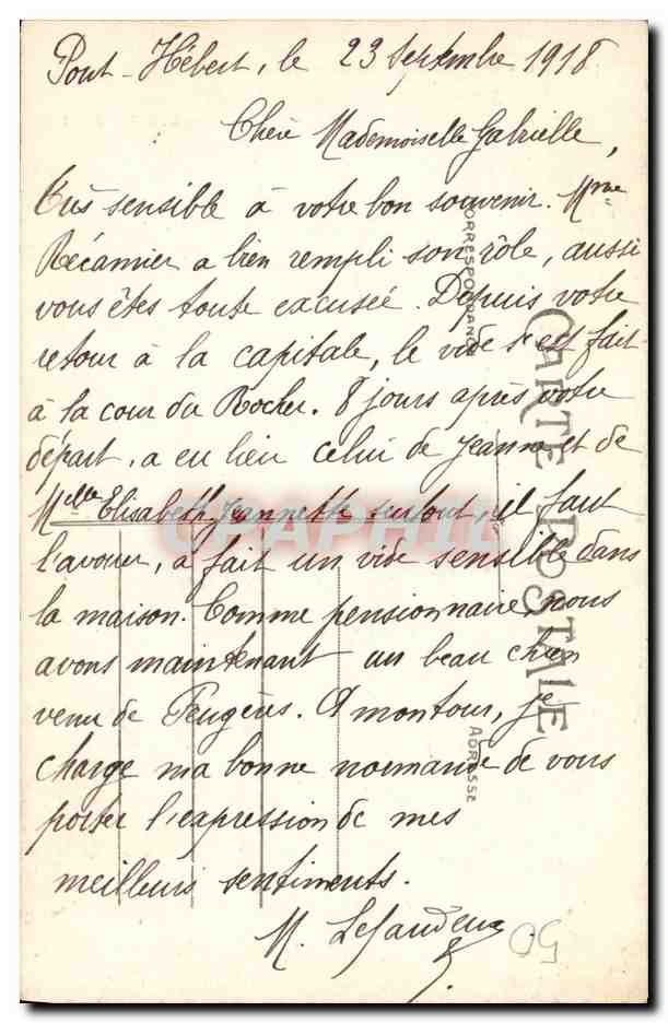 CPA Folklore Normandie La Baratte  — Verso