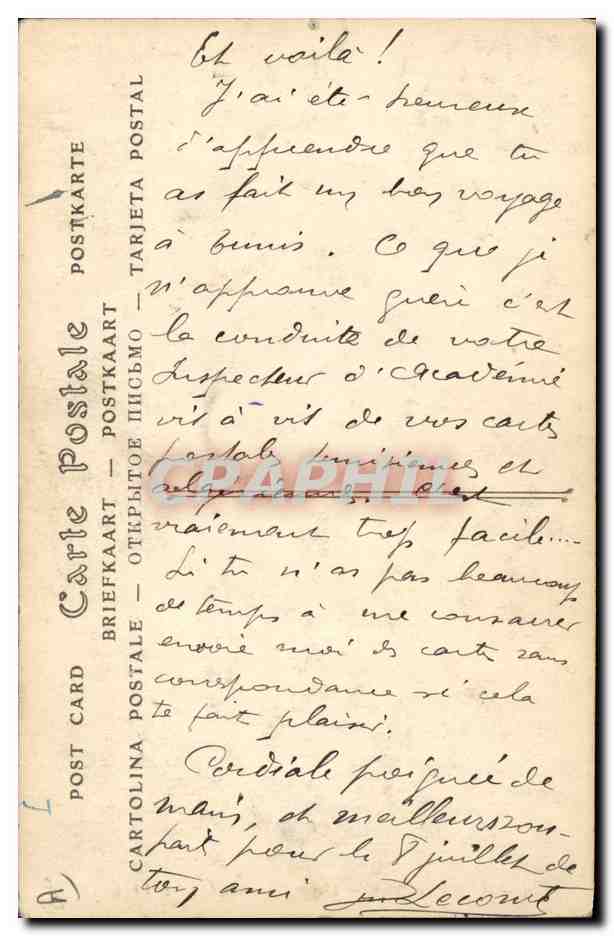 CPA Folklore Paysan Normand  — Verso