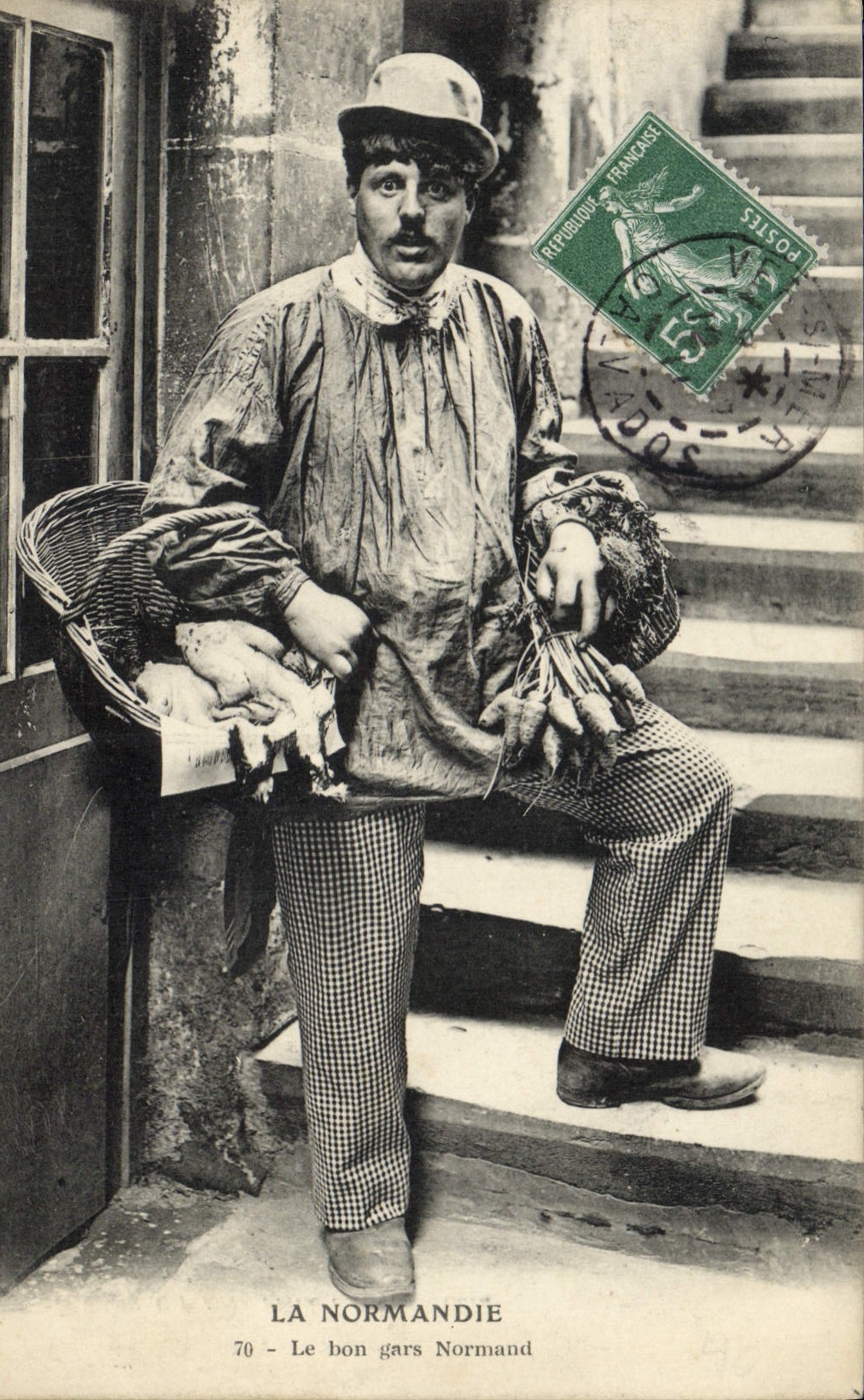 CPA Folklore Normandie Le bon gars Normand 