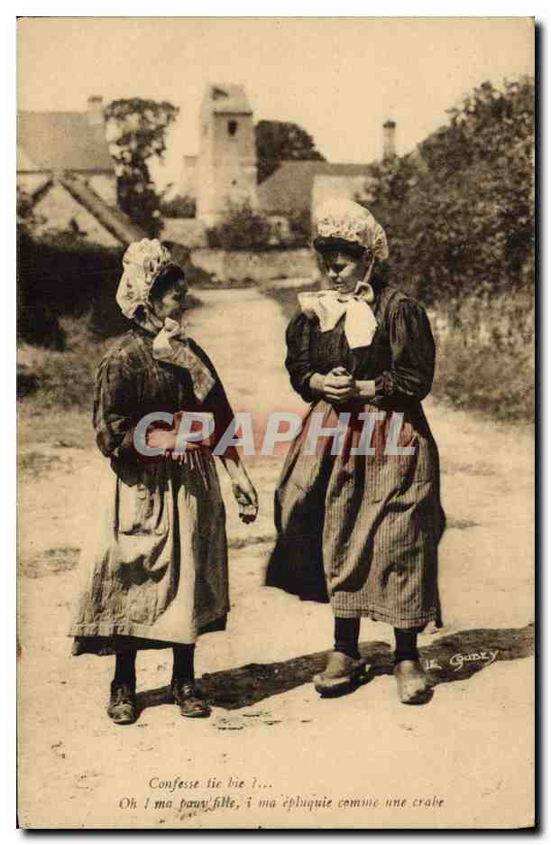 CPA Folklore Confesse tie bie Normandie 