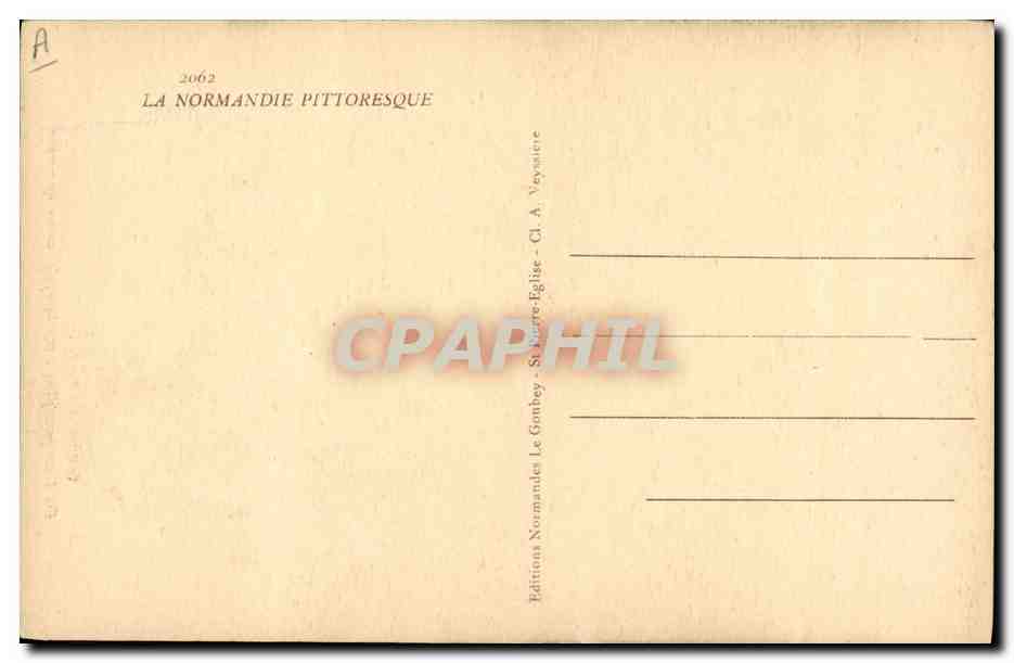 CPA Folklore Confesse tie bie Normandie  — Verso