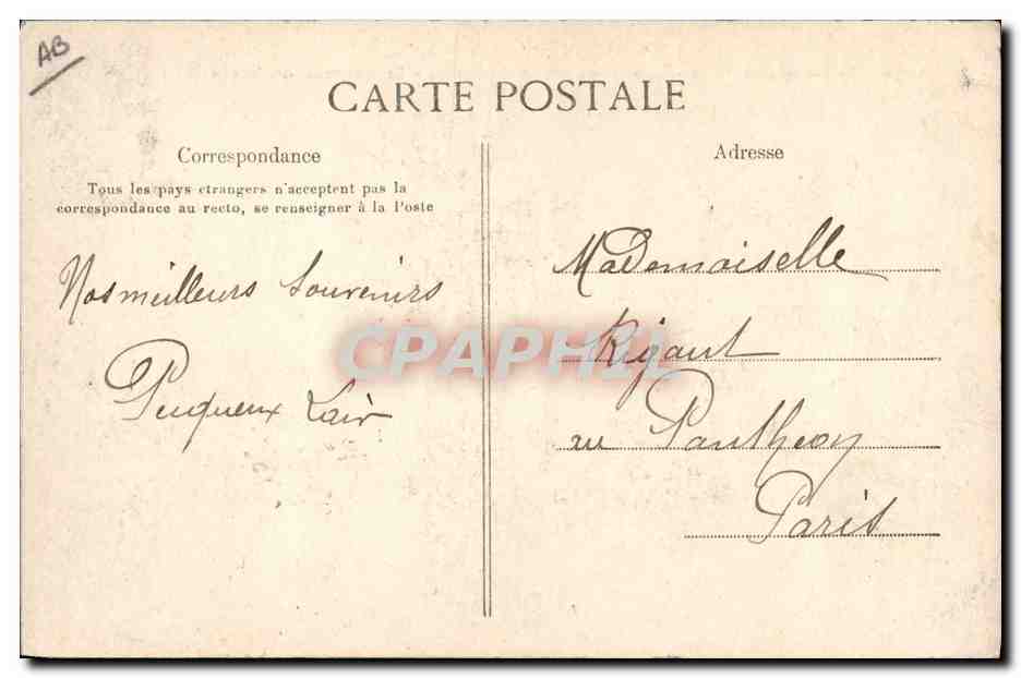 CPA Folklore Normandie Les trois amies au Rouet La chanson du Rouet  — Verso