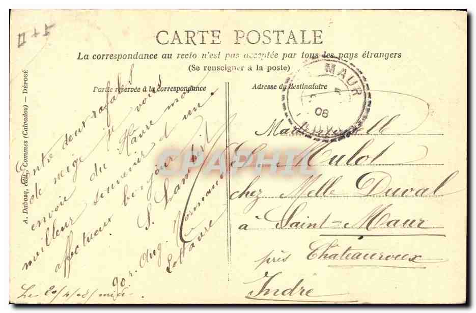 CPA Folklore Normandie Vallee de la Touques Lecture interessante  — Verso
