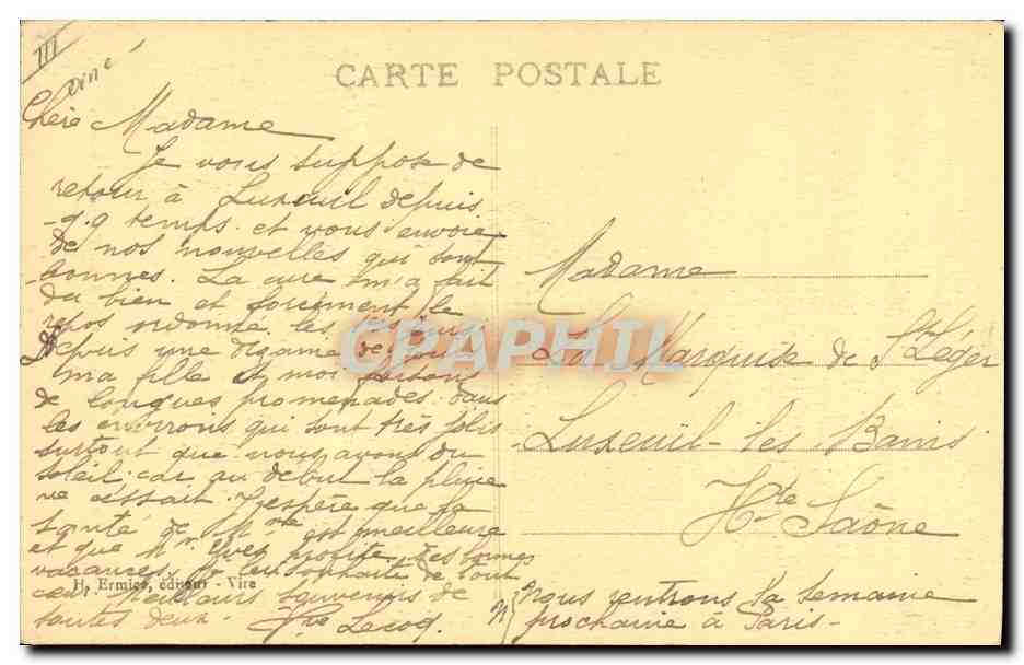 CPA Folklore Normandie Cofife des environs d'Alencon  — Verso