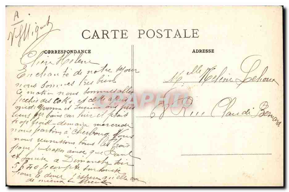CPA Folklore Normandie Le bonnet de coton  — Verso
