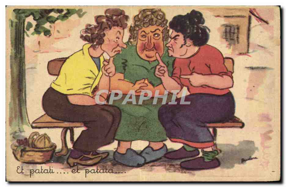 CPA Fantaisie Illustrateur Femmes Et patati Et patata