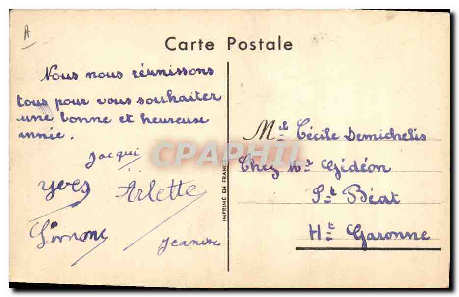 CPA Fantaisie Illustrateur Bernet Avion — Rückseite