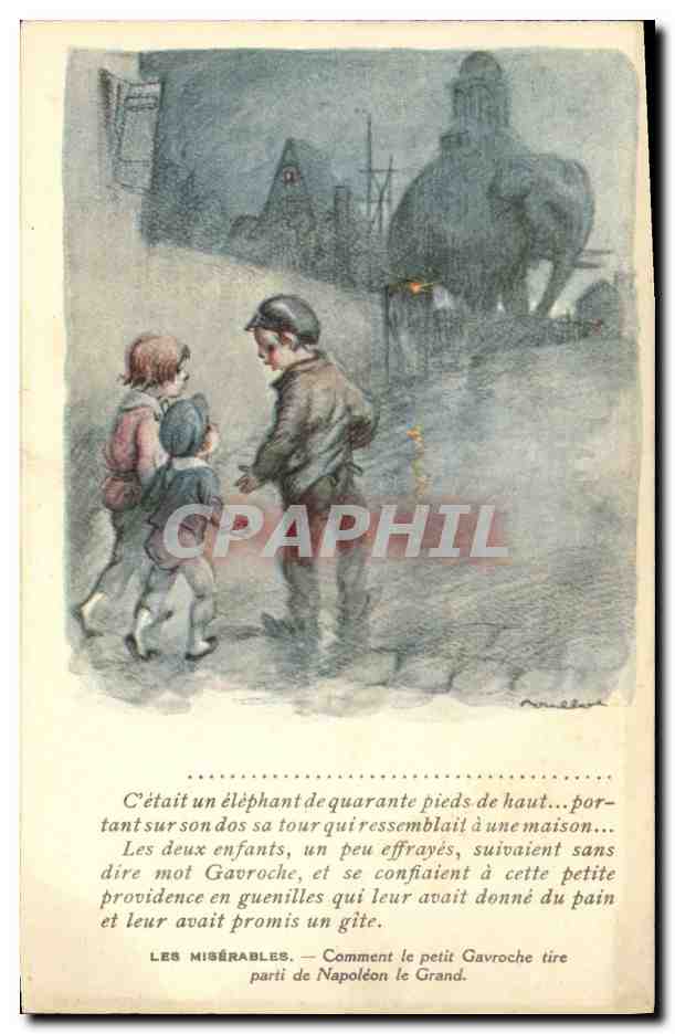 Les Misérables — Comment le petit Gavroche tire parti de Napoléon le Grand — Éditeur : H. T. (Paris)