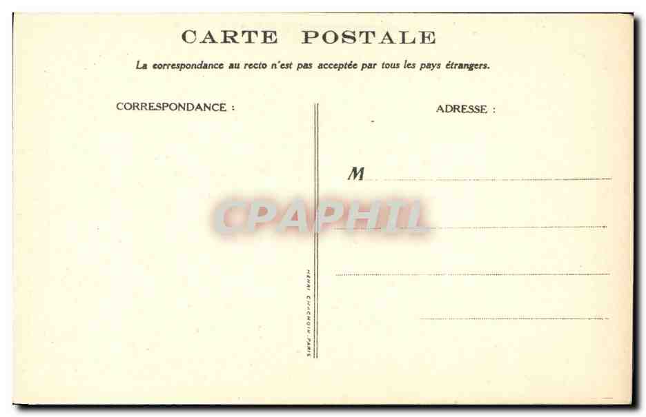 CPA Fantaisie Illustrateur Poulbot Victor Hugo Les miserables Gavroche Cygne Swan  — Verso