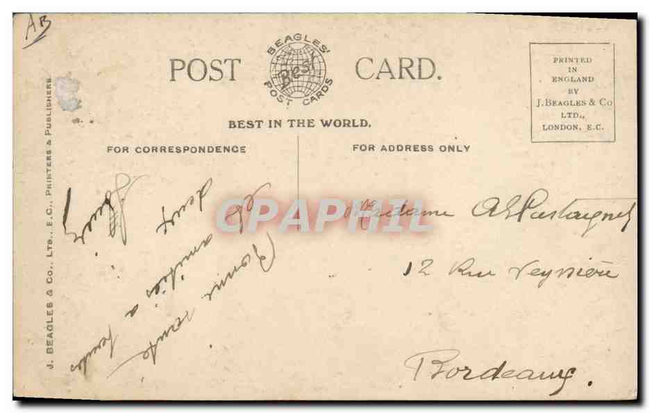 Coronation Durbar, Delhi — Le Roi Empereur et la Reine Impératrice présentant leurs personnes à leur peuple — Beagles' Postcards n°690.O — Verso