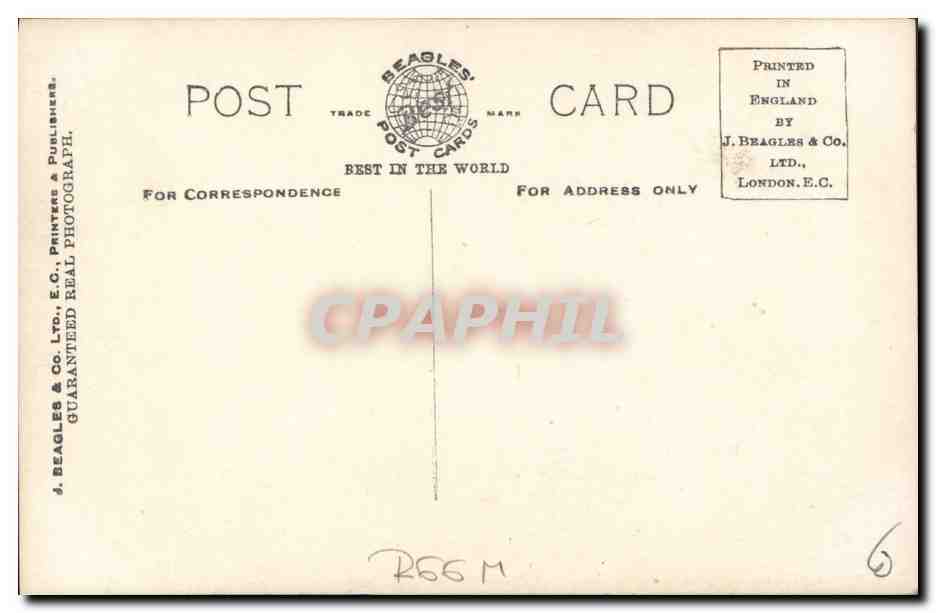 H.R.H. Prince Henry — en uniforme militaire — Beagles Postcards n°124.N — Verso