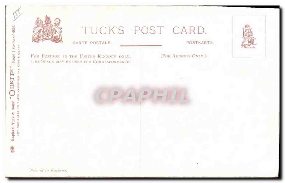 Son Altesse Royale le Roi Édouard VII — Portrait — Tuck & Sons — Verso