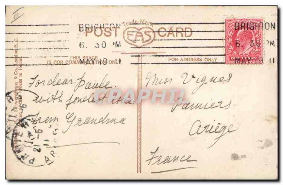H.M. Queen Mary — en robes de couronnement — EAS, n° 3844 — Reverso