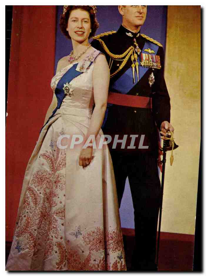 Queen Elizabeth II et le Prince Philip — portrait officiel — The Photographic Greeting Card Co. Ltd. n° R.120