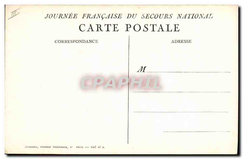 CPA Fantaisie Illustrateur Secours National H de Groux — Rückseite