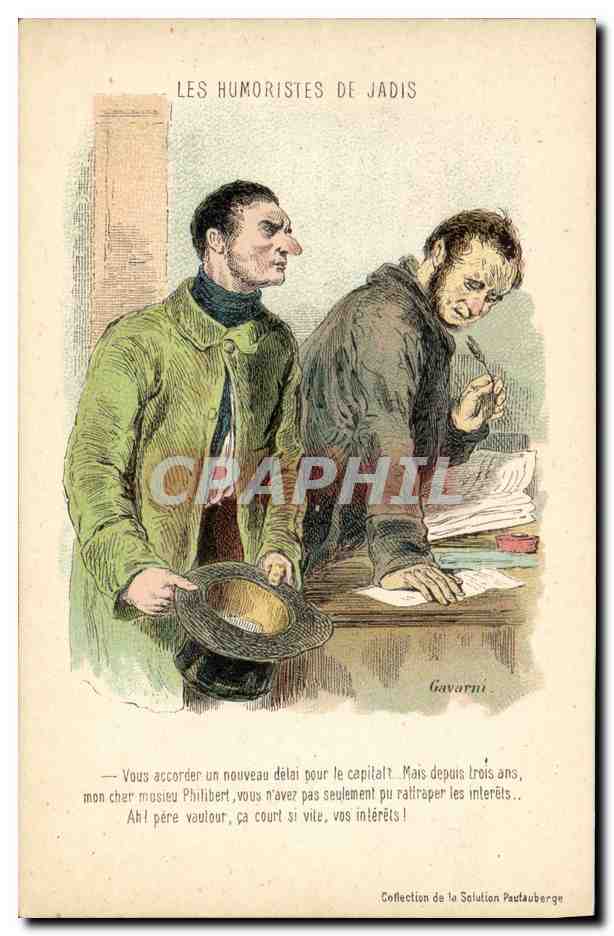 CPA Fantaisie Illustrateur Gavarni Les humouristes de jadis