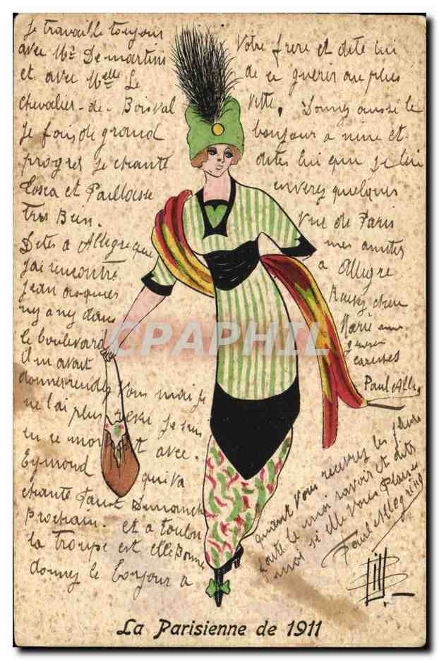CPA Fantaisie Illustrateur Femmee La parisienne de 1911