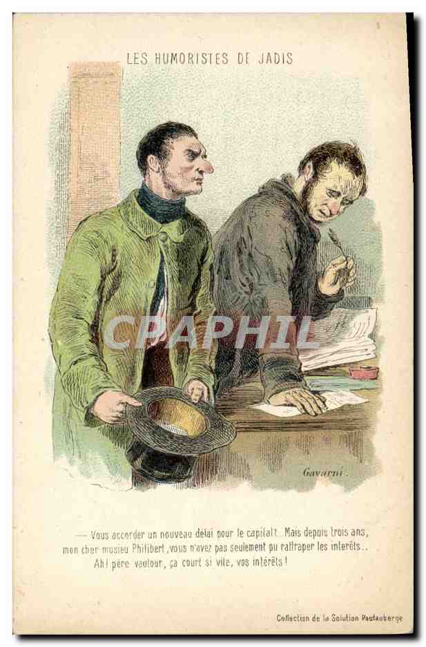 CPA Fantaisie Illustrateur Gavarni Les humouristes de jadis