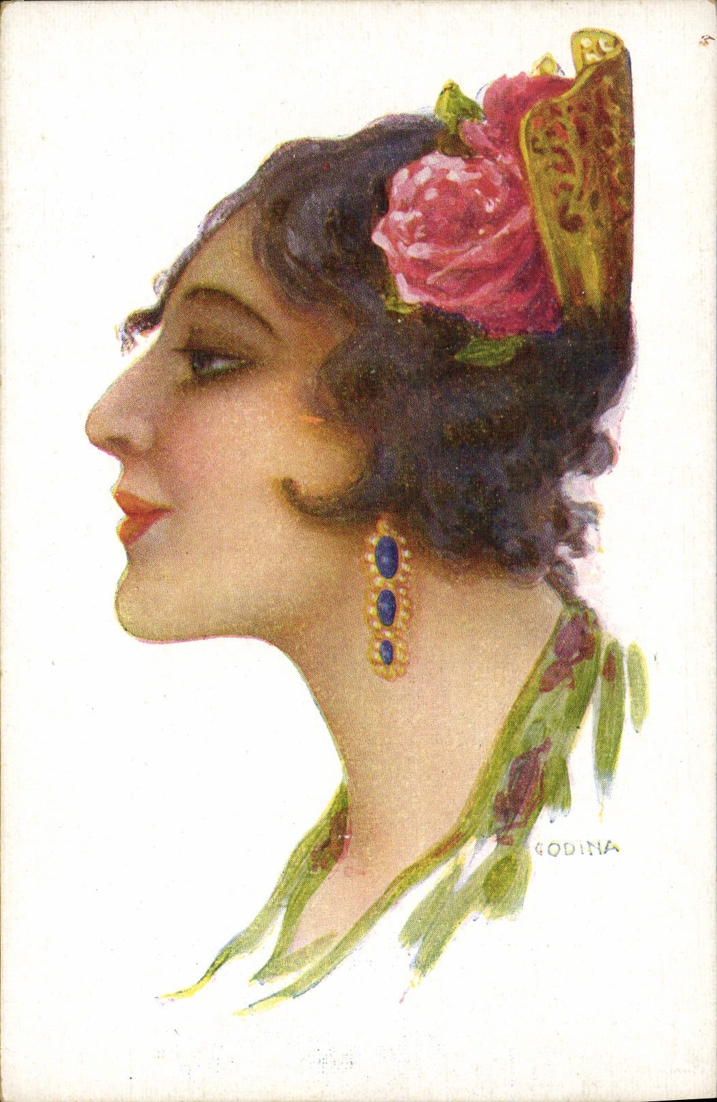 CPA Fantaisie Illustrateur Femme Tipo Espanol Codina