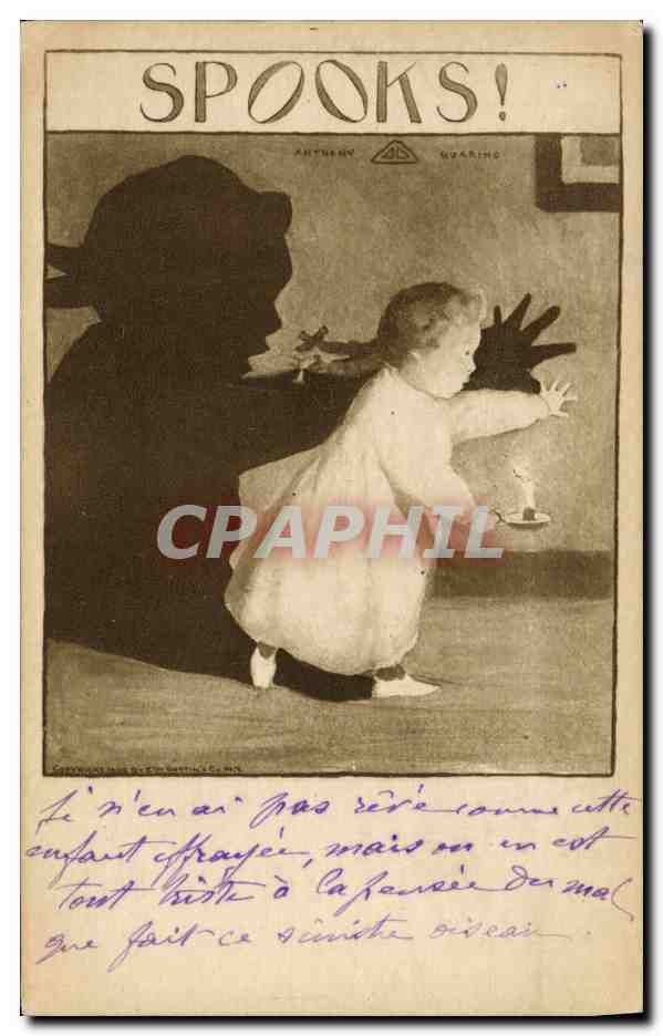 CPA Fantaisie Illustrateur Enafnt Spooks