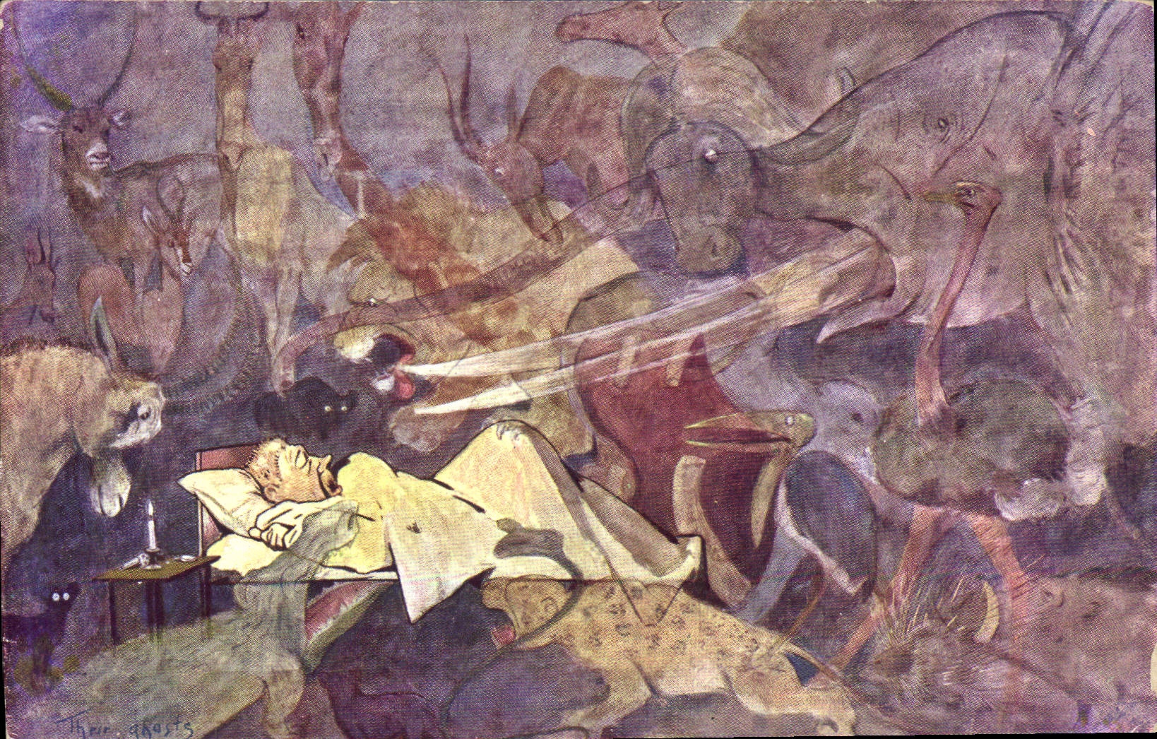 CPA Fantaisie Illustrateur Fantomes