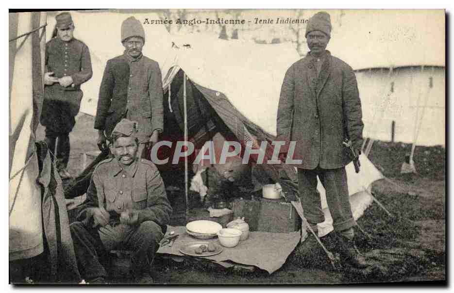 CPA Militaria Armee anglo indienne Tente indienne 