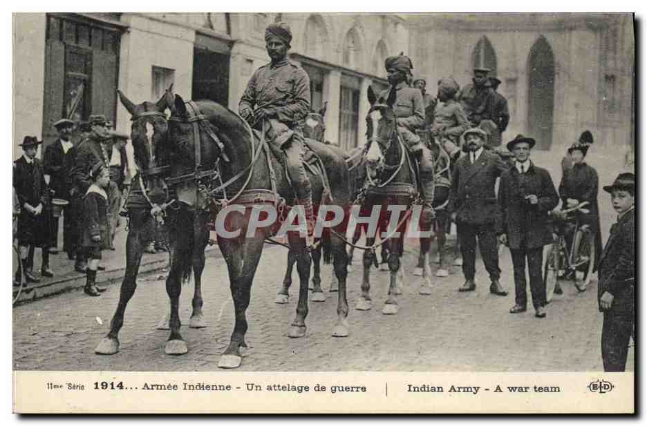 CPA Militaria Armee indienne Un attelage de guerre