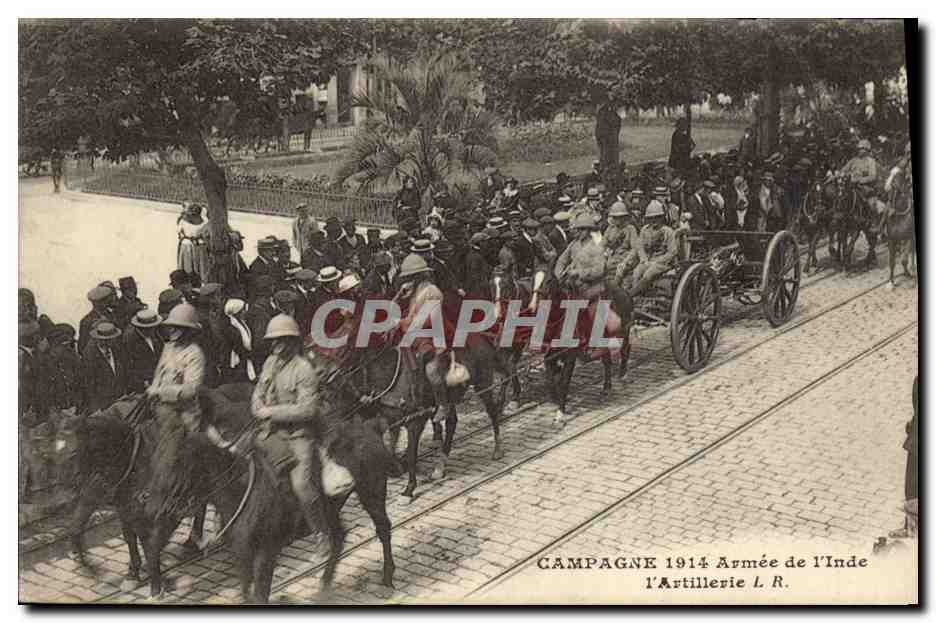 CPA Militaria Armee de l'Inde L'artillerie
