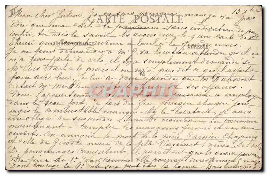 CPA Militaria Troupes indiennes partant pour le front Train — Rückseite