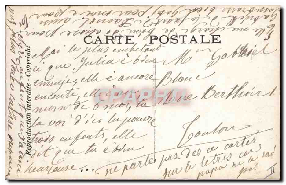 CPA Theatre Edmond Rostand Chantecler L'arrivee de la faisane — Verso