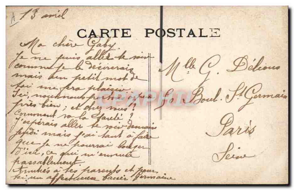CPA Theatre Edmond Rostand Chantecler Mme Simone — Verso