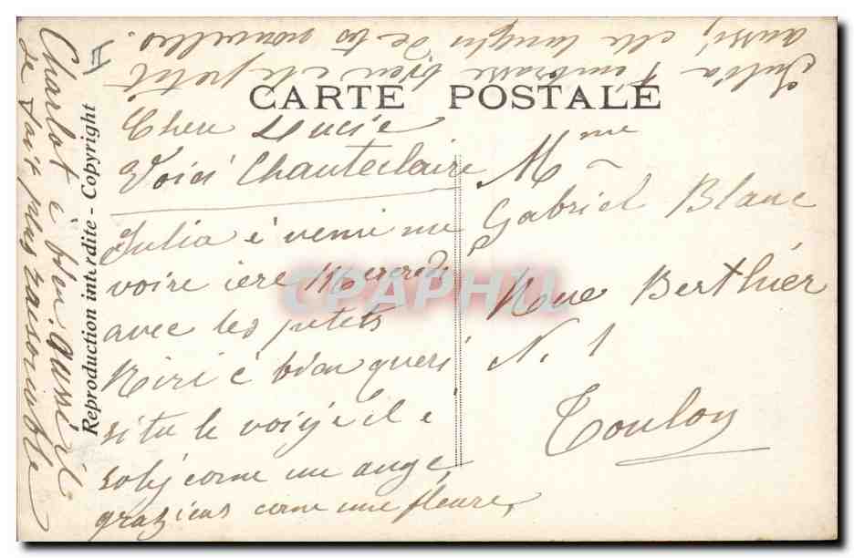 CPA Theatre Edmond Rostand Chantecler L'hymne au soleil — Verso