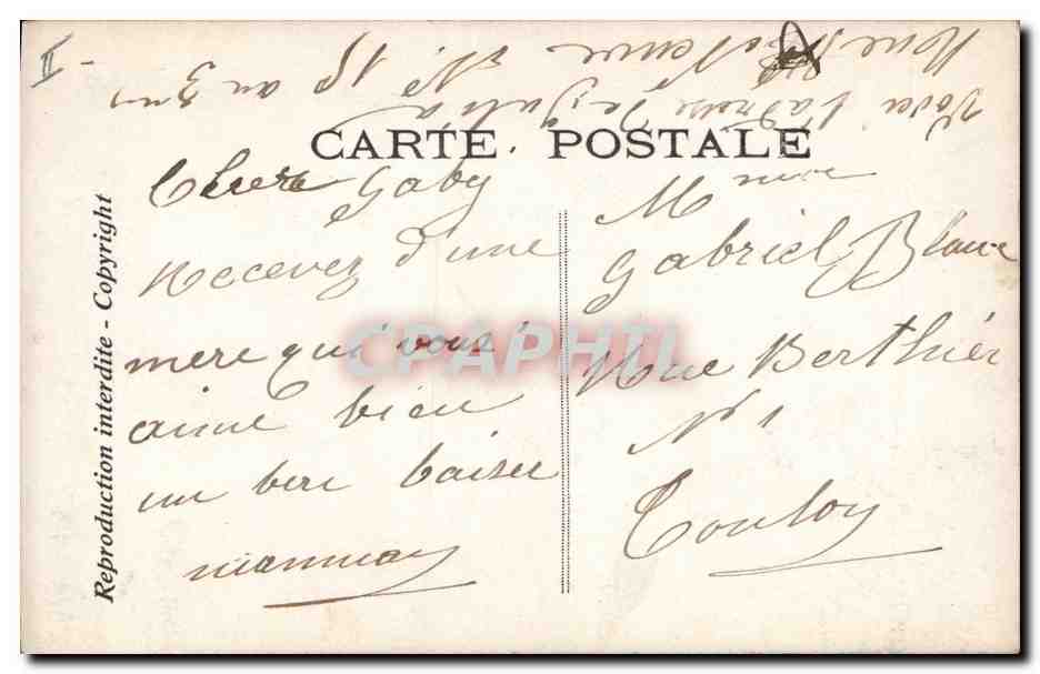 CPA Theatre Edmond Rostand Chantecler Le jour de la pintade — Verso