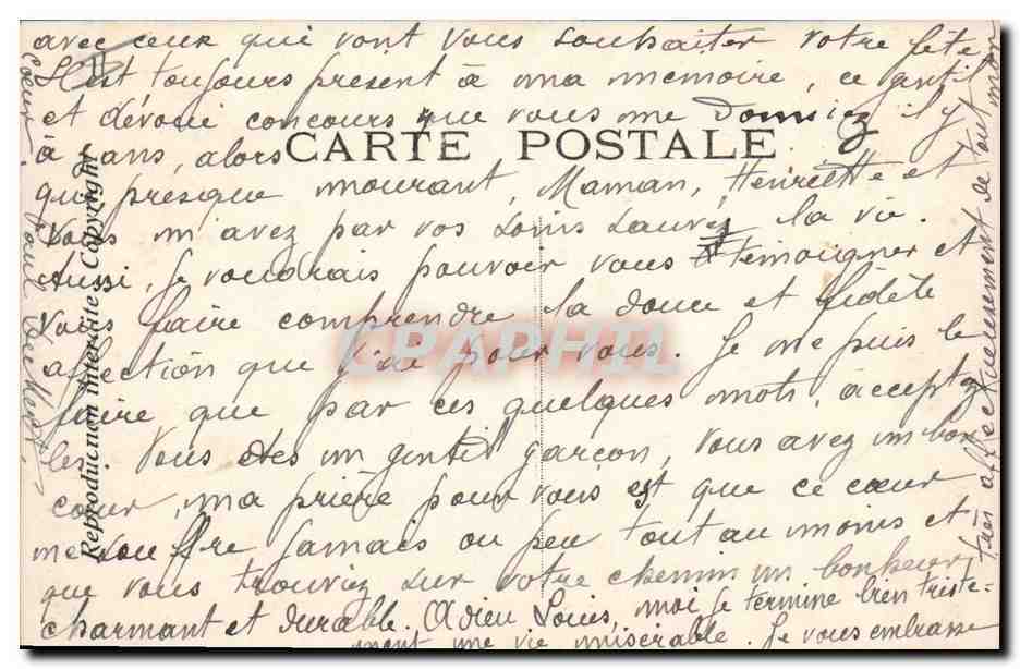CPA Theatre Edmond Rostand Chantecler et le coq de combat — Verso