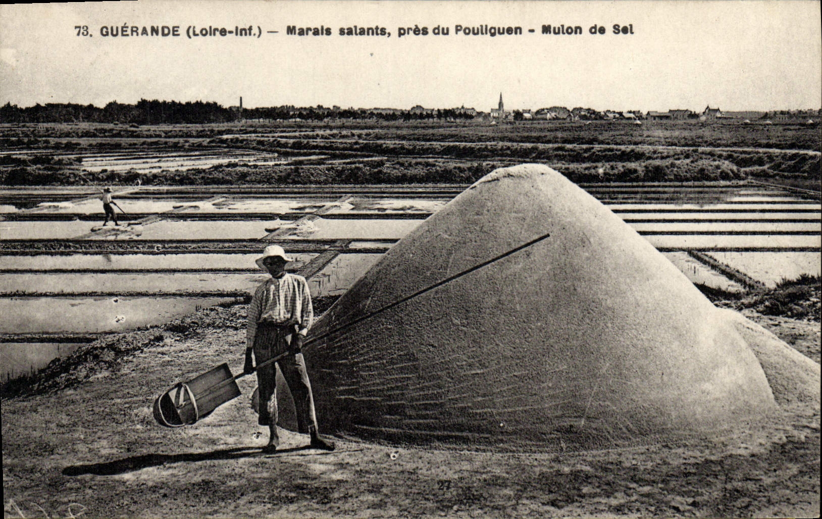 Guérande (Loire-Inf.) — Marais salants près du Pouliguen — Mulon de Sel