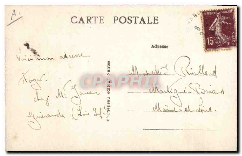 Guérande (Loire-Inf.) — Marais salants près du Pouliguen — Mulon de Sel — Reverso