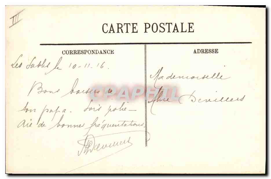 Les Sables-d'Olonne — Les Marais Salants — LL. n°100 — Verso
