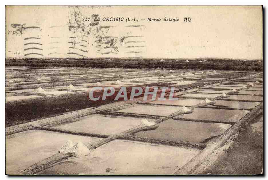 CPA Folklore Marais salants Le Croisic
