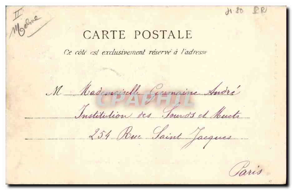 CPA Banque Caisse d'Epargne Chalons sur Marne vue du Jard — Rückseite