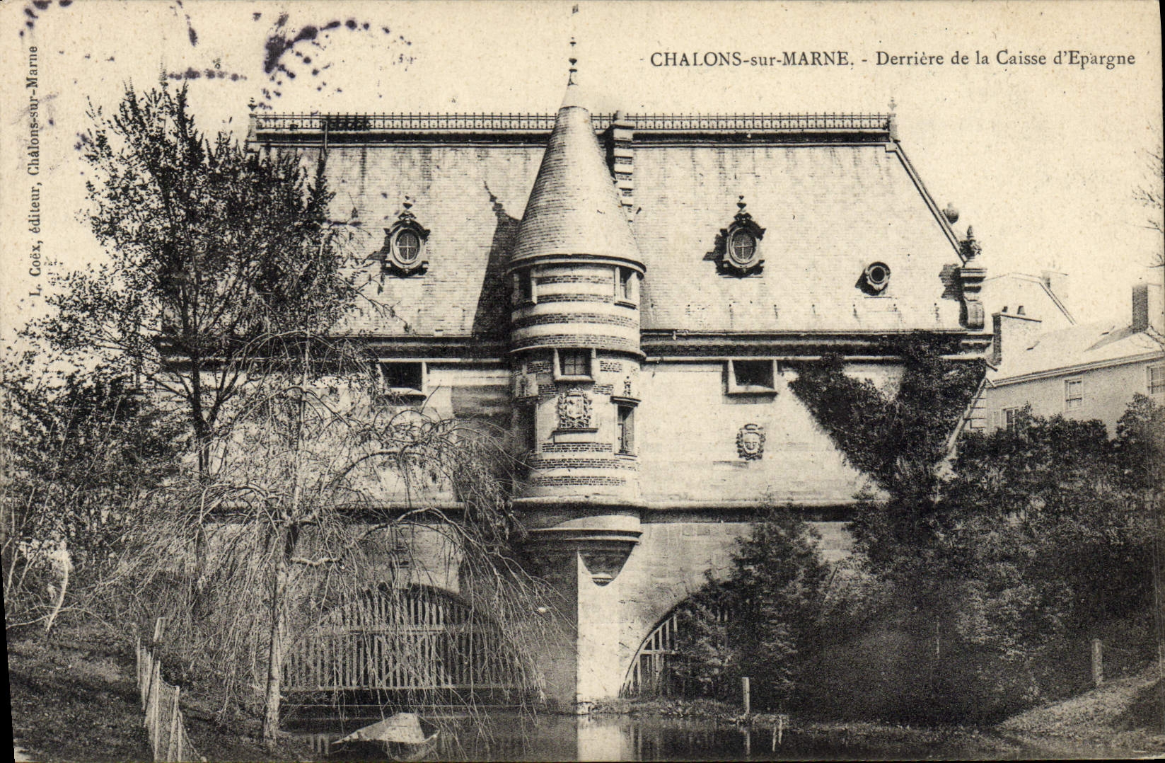 CPA Banque Chalons sur Marne Derriere de la Caisse d'Epargne 