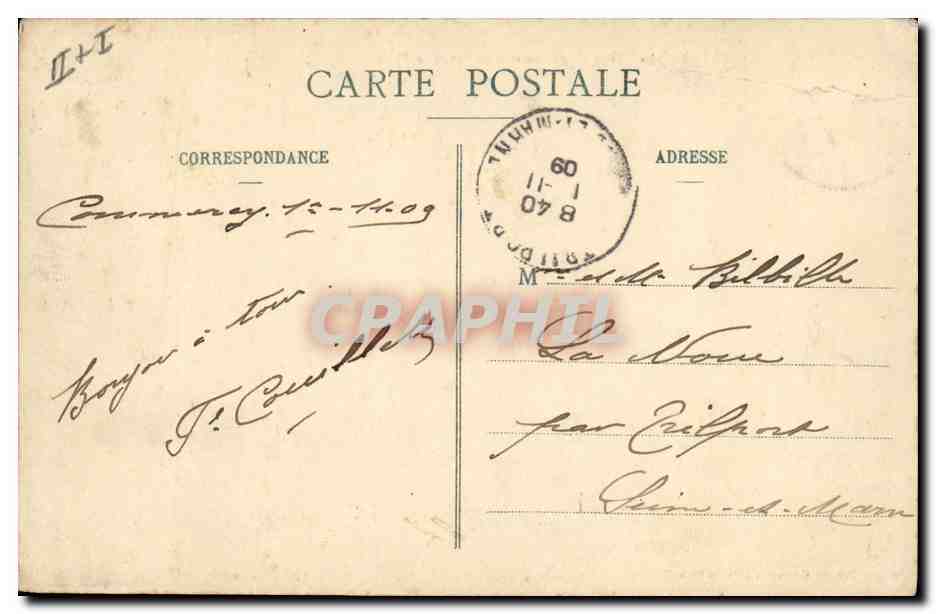 CPA Banque Commercy La Caisse d'Epargne et Rue Bas de la Place Pharmacie — Rückseite