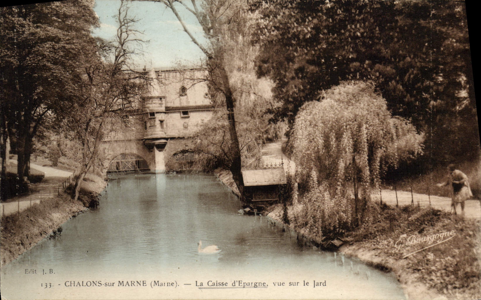 CPA Banque Caisse d'Epargne vue sur le Jard Chalons sur Marne
